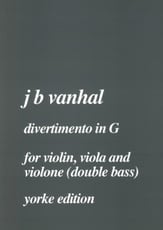 DIVERTIMENTO IN G VIOLIN/VIOLA/BASS cover